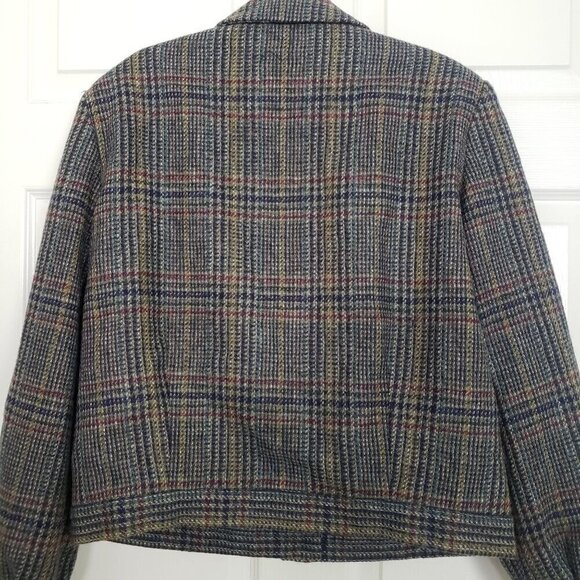 International Scene Wool Plaid Jacket Vintage Lined Button Front Womens Size 12 - Picture 8 of 14